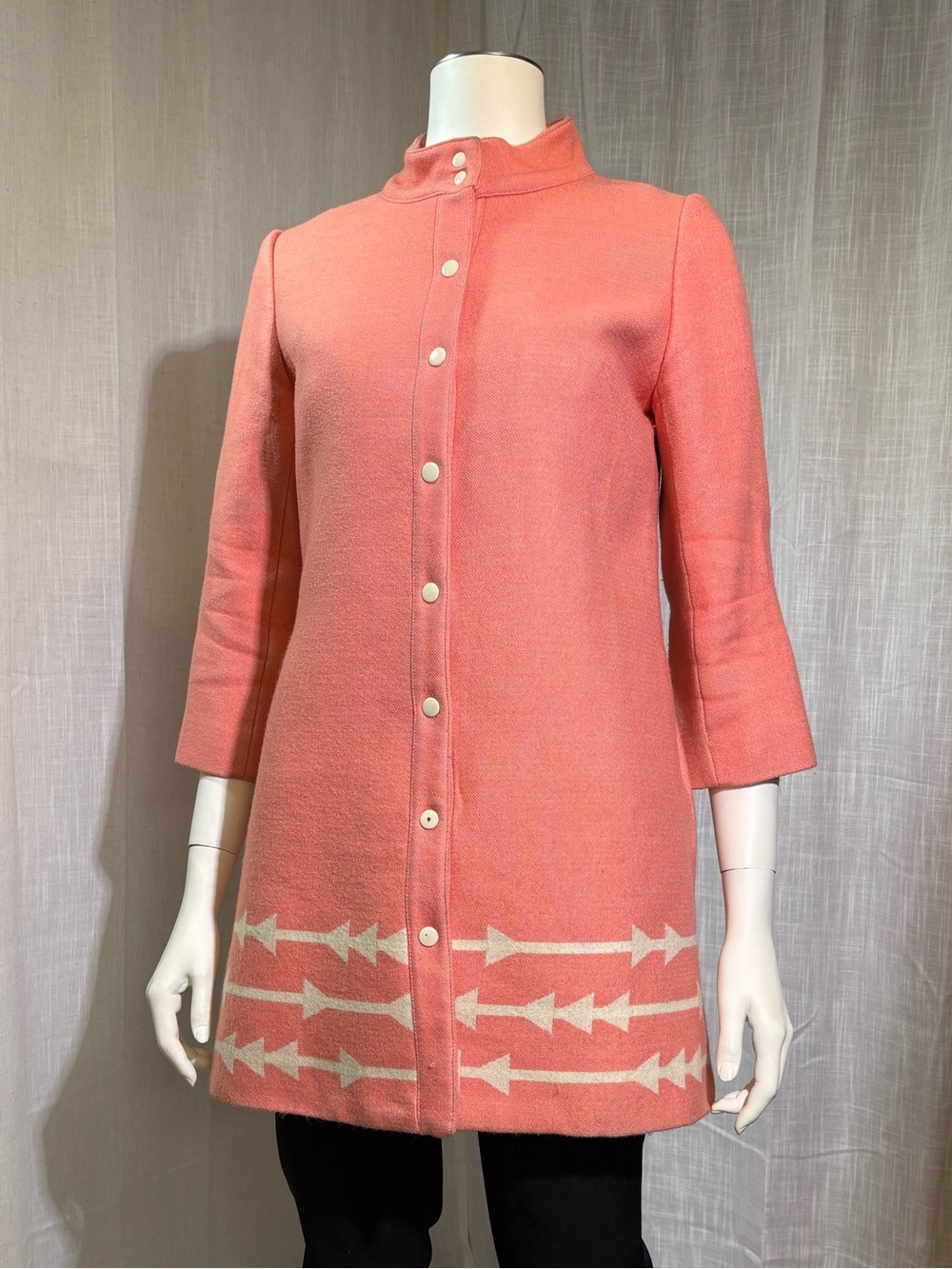 Vintage Lauren Moffat Salmon Pink Peacoat